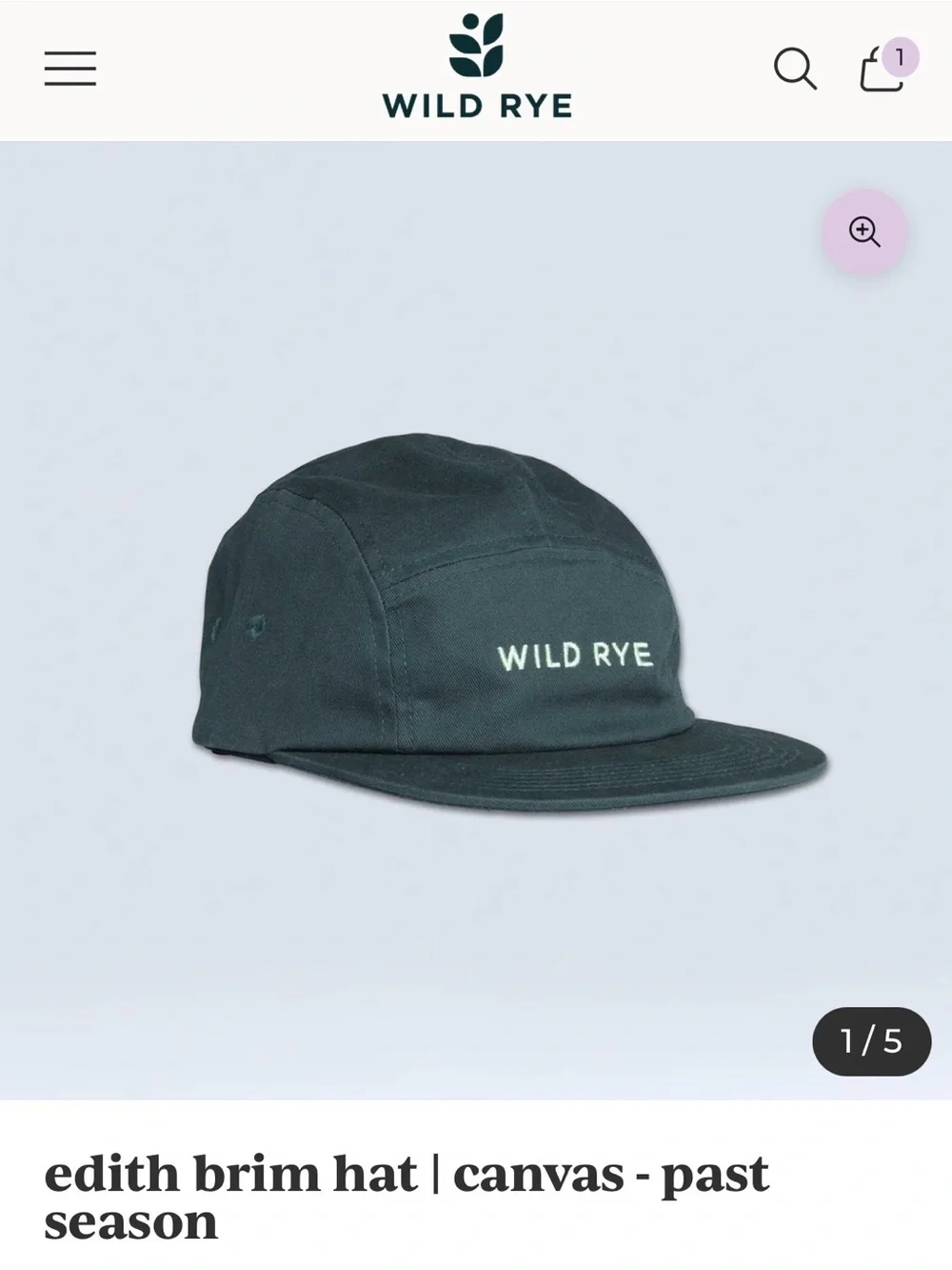 Wild Rye Edith Brim Hat - Canvas - Shaded Spruce